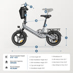 TRIWILL ZIP14 36V 7.8Ah & ZIP14 Pro 36V 9Ah Compact Folding Electric Bike
