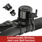 TRIWILL Smart E-Bike Bell with Find My Compatible Tracker