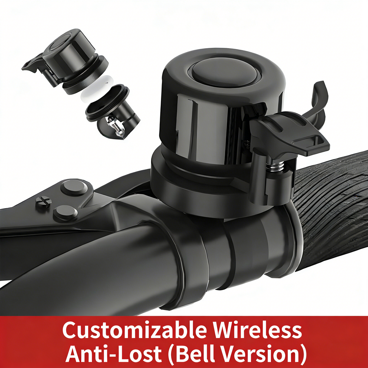 TRIWILL Smart E-Bike Bell with Find My Compatible Tracker